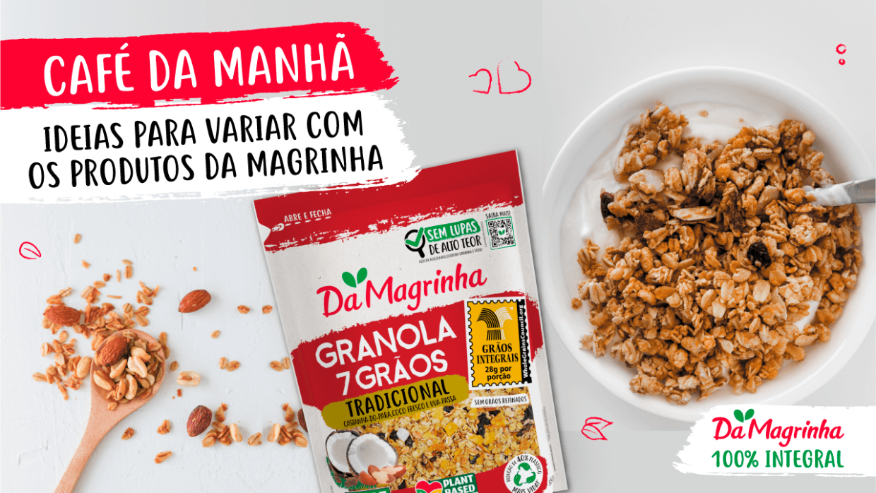 Quinoa em Grãos 100% Integral 200g/350g - Da Magrinha 100% INTEGRAL -  Alimentação Integral - Granolas, Cookies, Snacks e Complementos Alimentares